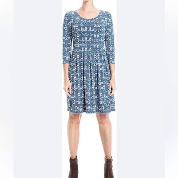 Max Studio Women's Green and Blue Dress - Picture 1 of 6